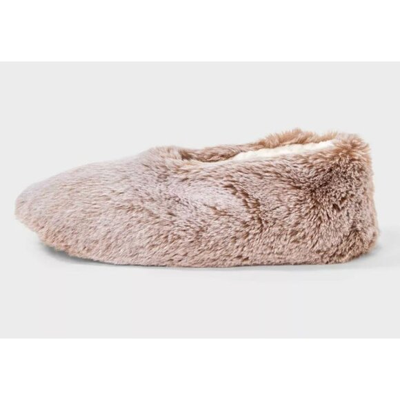 Faux-Fur Slipper Socks M/L 8-10 By Auden Lined For Warmth Slip-Resistant Soles 1 - Picture 7 of 9